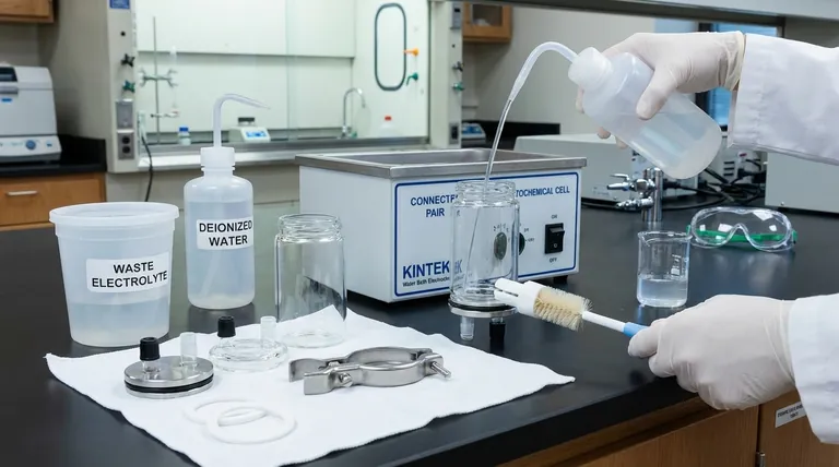 Quelles sont les procédures correctes de manipulation et de nettoyage après l'expérience d'une cellule électrolytique en acrylique et de ses composants ? Assurer la sécurité et la reproductibilité