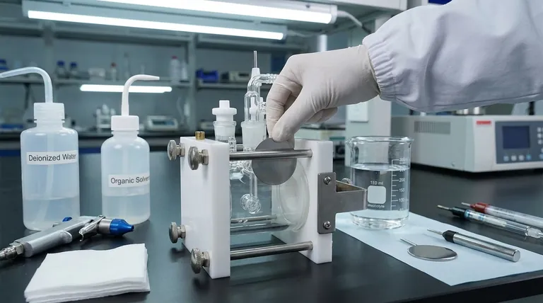 Quais são as etapas completas de preparação a serem tomadas antes de usar uma célula eletrolítica de corrosão de placa plana? Garanta Resultados Precisos e Repetíveis