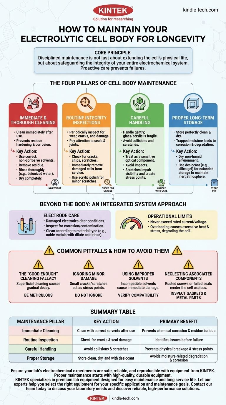 Comment entretenir le corps d'une cellule électrolytique pour assurer sa longévité ? Prolongez la durée de vie de votre équipement Guide Visuel