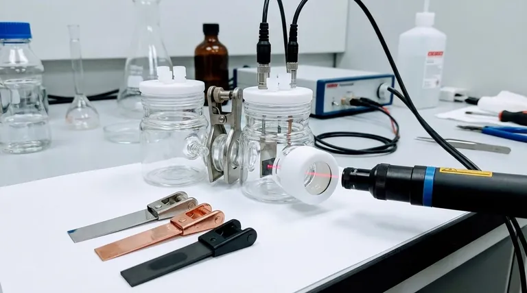 هل يمكن تخصيص مادة مشبك القطب الكهربائي في خلية رامان الإلكتروليتية الموضعية؟ ضمان صحة التجربة