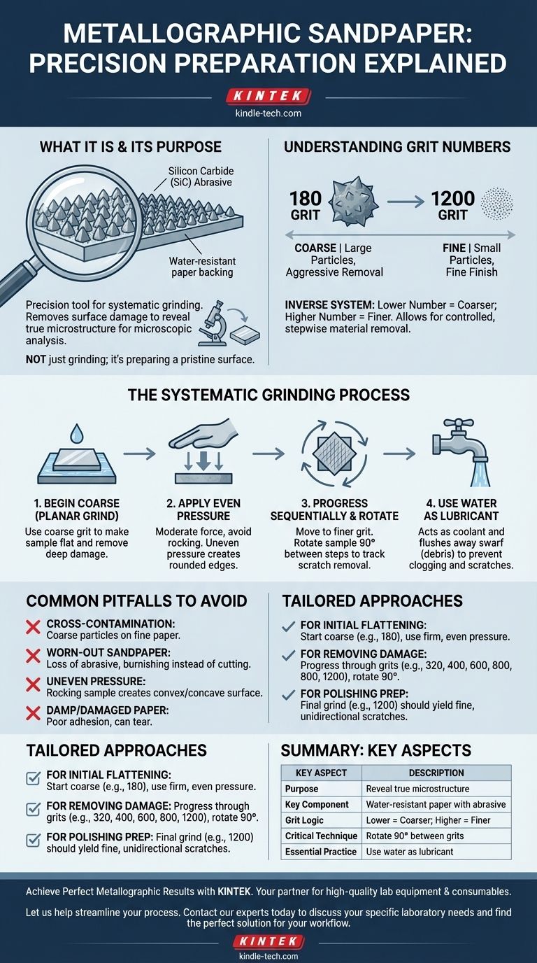 What is metallographic sandpaper and how should it be used? A Guide to Flawless Sample Preparation Visual Guide