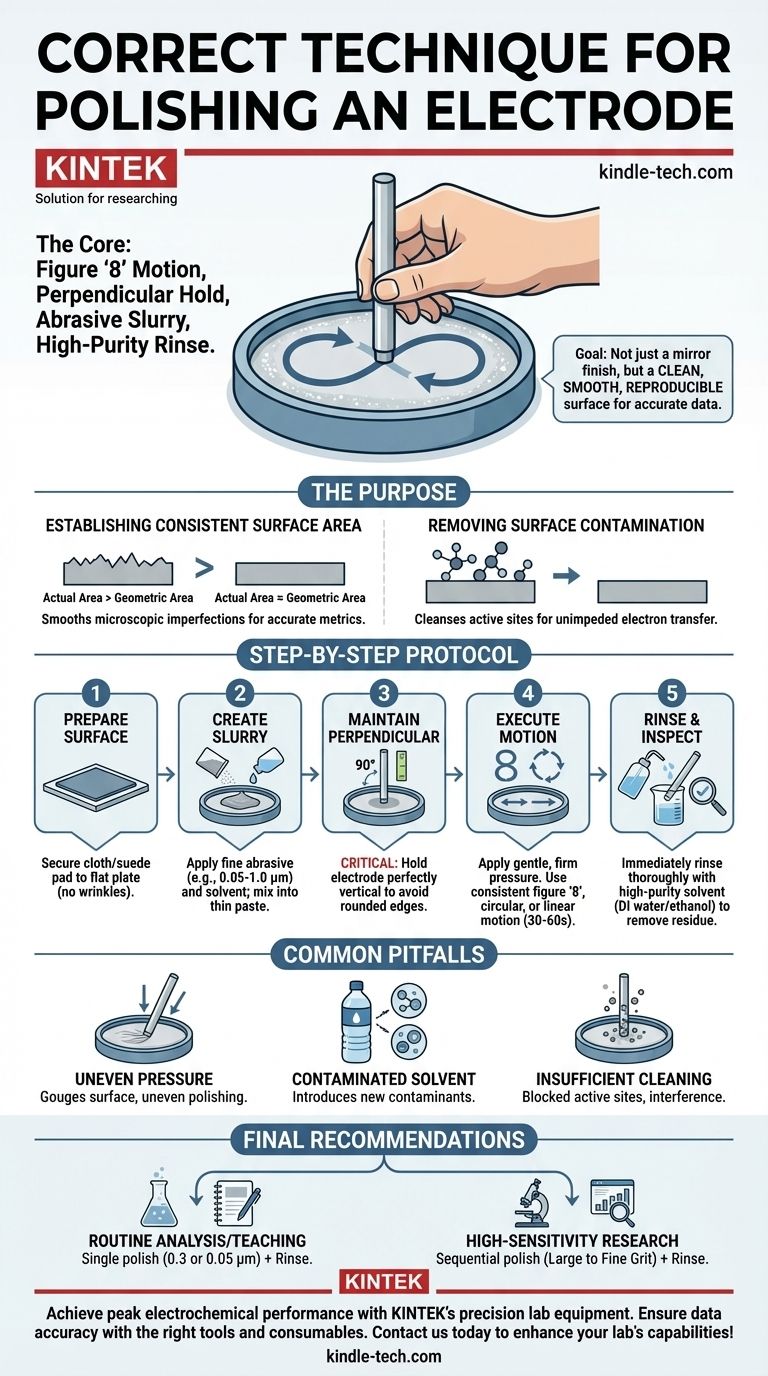 전극을 연마하는 올바른 기술은 무엇입니까? 신뢰할 수 있는 전기화학적 데이터를 위한 단계별 숙달 시각적 가이드