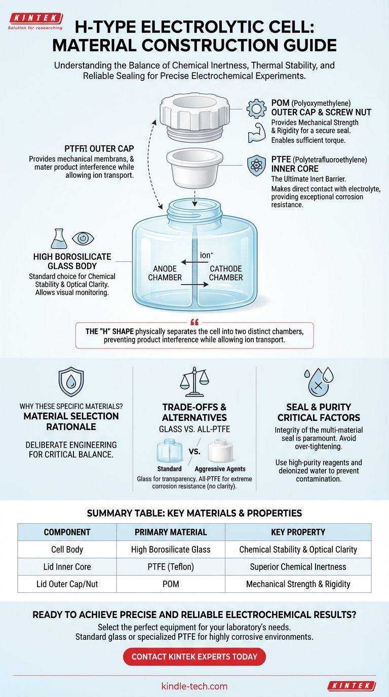 Какие материалы используются для изготовления электролитической ячейки H-типа и ее крышки? Руководство по химической инертности и стабильности Визуальное руководство