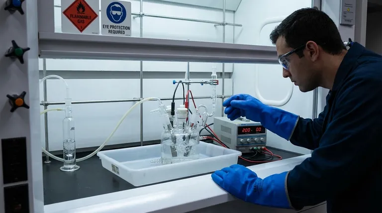 ما هي احتياطات السلامة التي يجب اتخاذها أثناء تجربة الخلية الإلكتروليتية؟ دليل للوقاية من الصدمات الكهربائية والحروق والحرائق