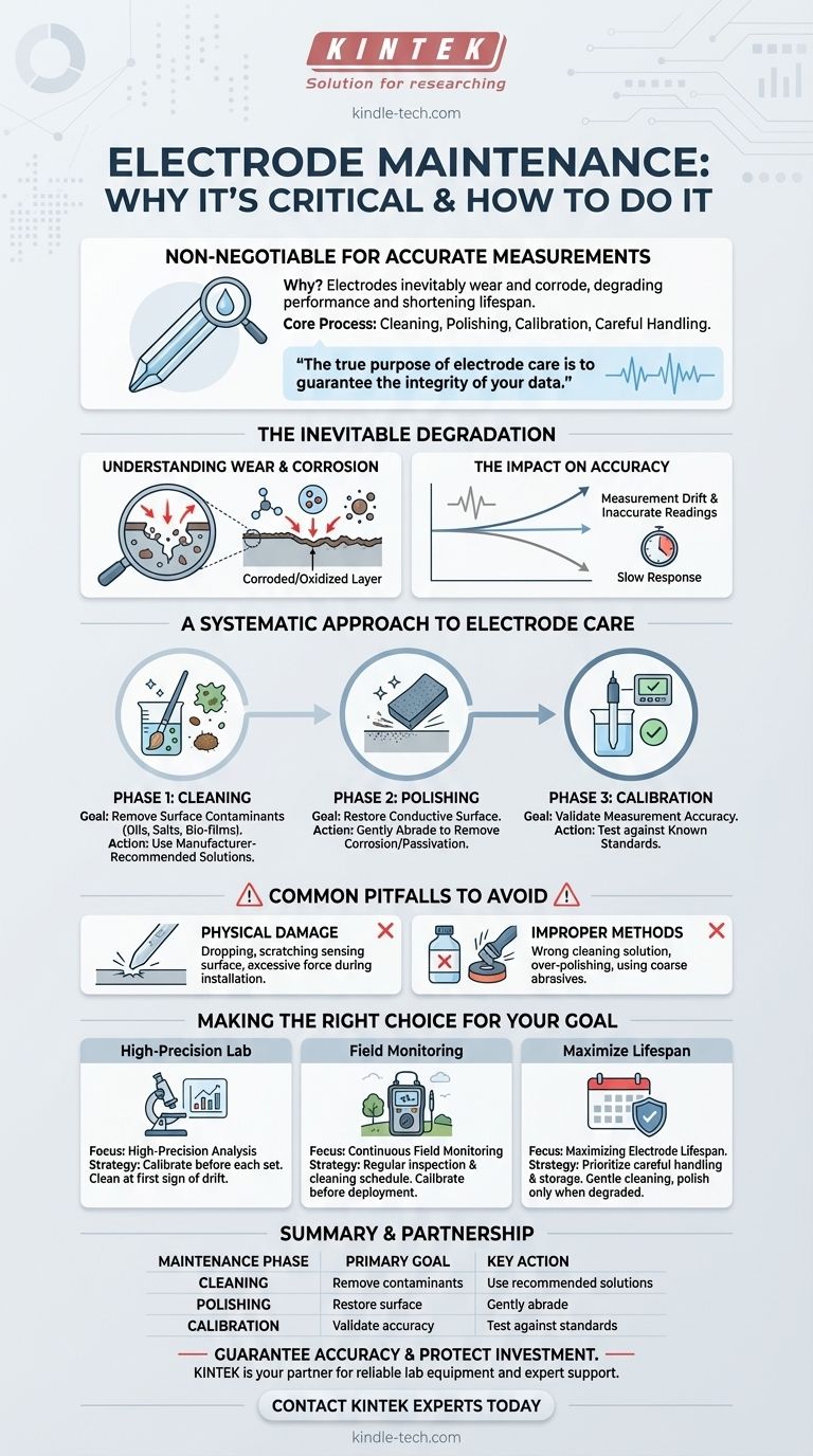 لماذا تعد صيانة الأقطاب الكهربائية والعناية بها مهمة، وماذا تتضمن؟ ضمان سلامة البيانات وزيادة عائد الاستثمار دليل مرئي