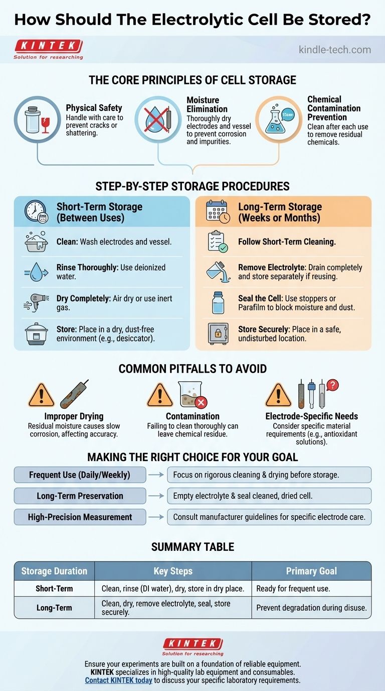 كيف يجب تخزين الخلية الإلكتروليتية؟ ضمان طول العمر ودقة البيانات دليل مرئي