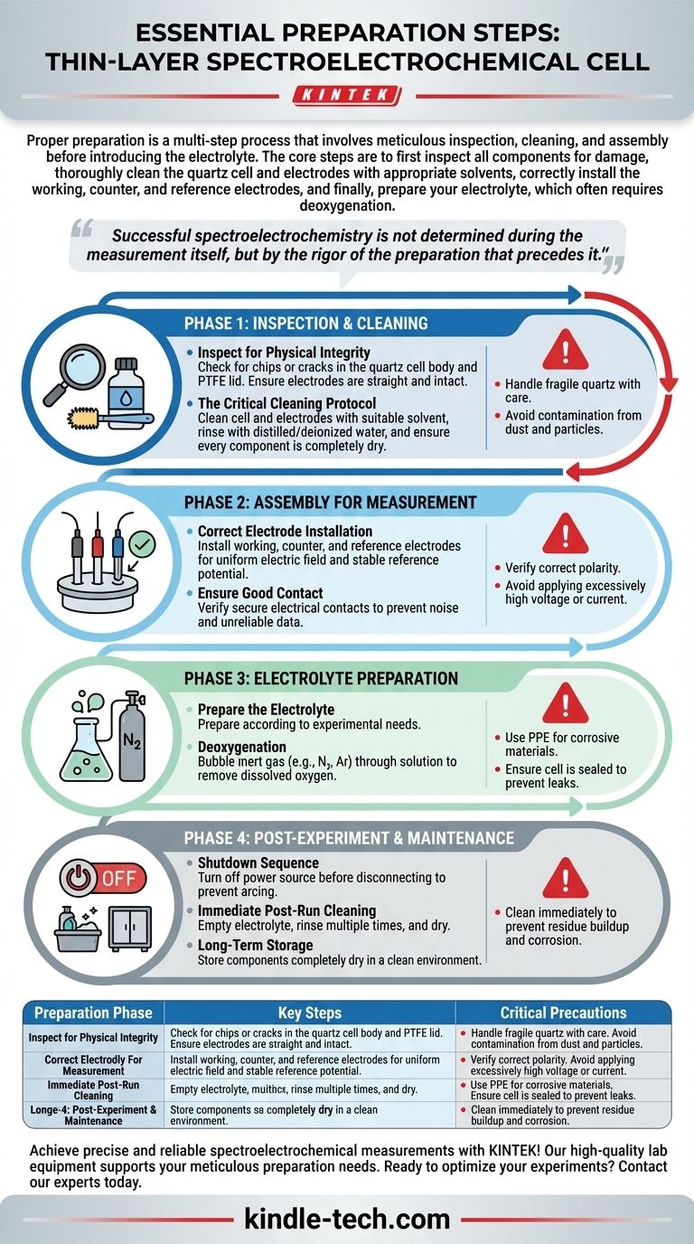 Каковы необходимые этапы подготовки перед использованием тонкослойной спектроэлектрохимической ячейки? Руководство по получению надежных результатов Визуальное руководство