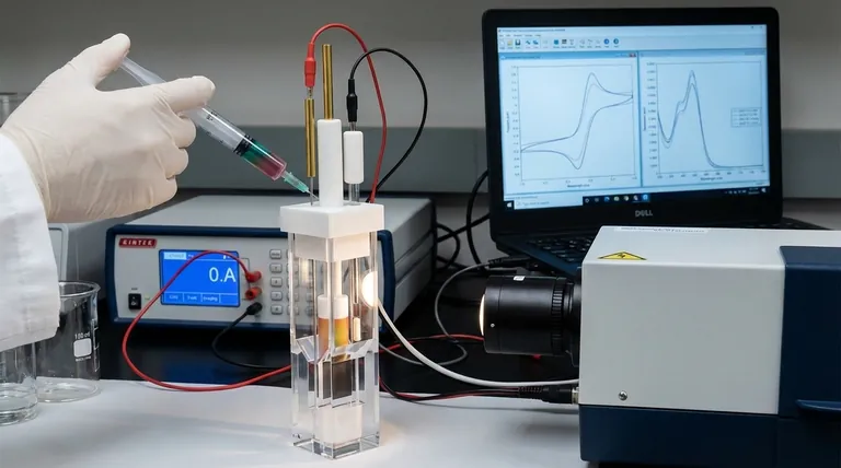 Каковы общие рабочие процедуры для тонкослойной спектроэлектрохимической ячейки во время эксперимента? Освоение синхронизированного сбора данных