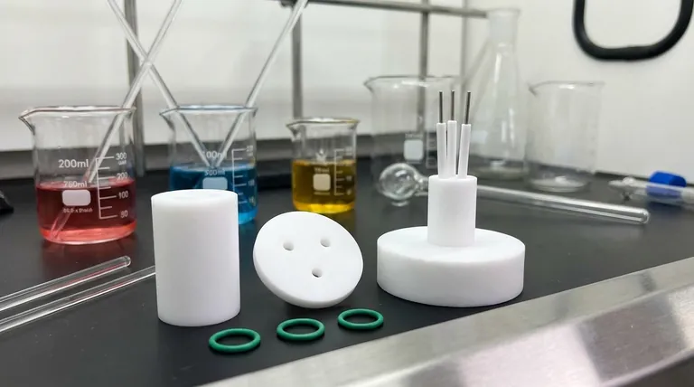 ما هي خصائص المواد الرئيسية والميزات الهيكلية للخلية التحليلية المصنوعة بالكامل من PTFE؟ تحقيق نقاء لا مثيل له في البيئات الكهروكيميائية القاسية