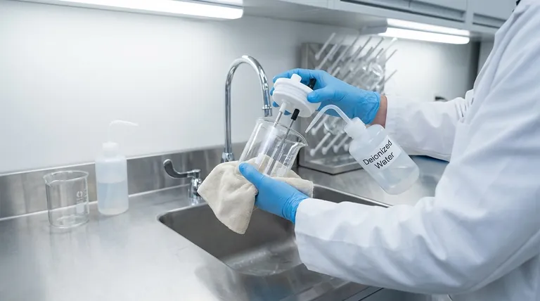 清洁全聚四氟乙烯(PTFE)电解池表面的正确方法是什么?确保表面光洁以获得准确结果