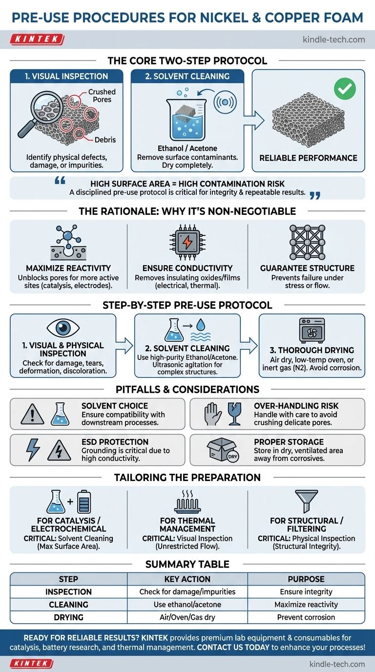 Какие процедуры следует соблюдать перед использованием никелевой или медной пены? Обеспечьте оптимальную производительность и надежность Визуальное руководство