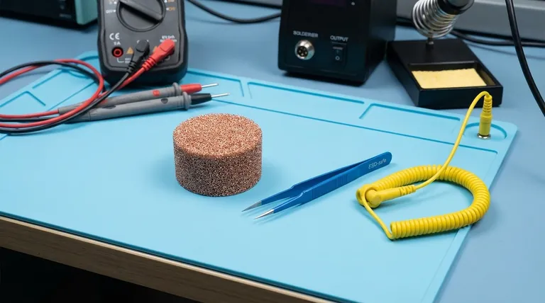 ニッケルおよび銅フォームを使用する際に、どのような静電気保護対策を講じるべきですか?必須のESD安全プロトコル