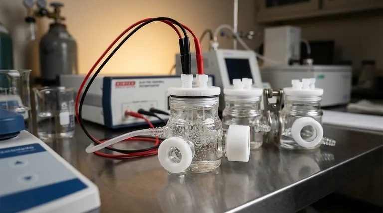 Qual é a configuração experimental típica para uma célula eletrolítica supervedada? Obtenha Controle Superior em Análise Eletroquímica