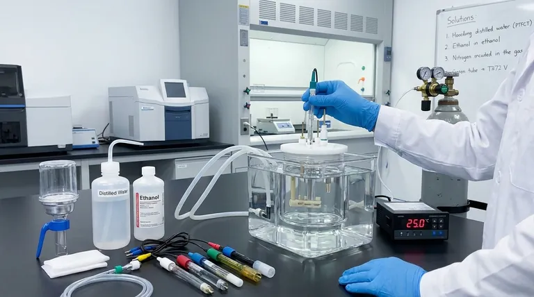 Quais são os procedimentos de pré-uso para uma célula eletrolítica com banho de água de cinco portas? Um guia de 4 etapas para resultados confiáveis