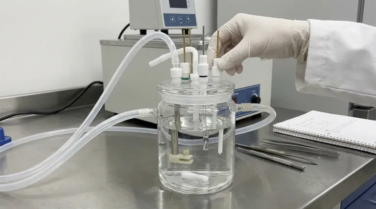 كيف يمكن منع التسربات عند استخدام خلية تحليل كهربائي بحوض مائي خماسي المنافذ؟ ضمان إعداد كيميائي كهربائي موثوق وآمن