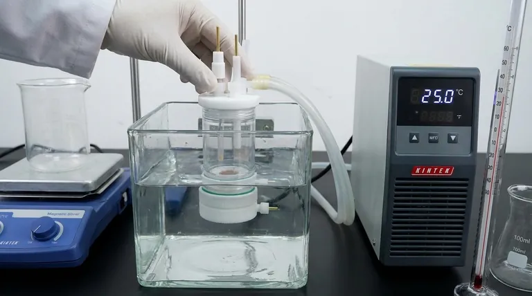 What precautions should be taken regarding temperature control with a five-port water bath electrolytic cell? Ensure Safe and Accurate Electrochemical Experiments