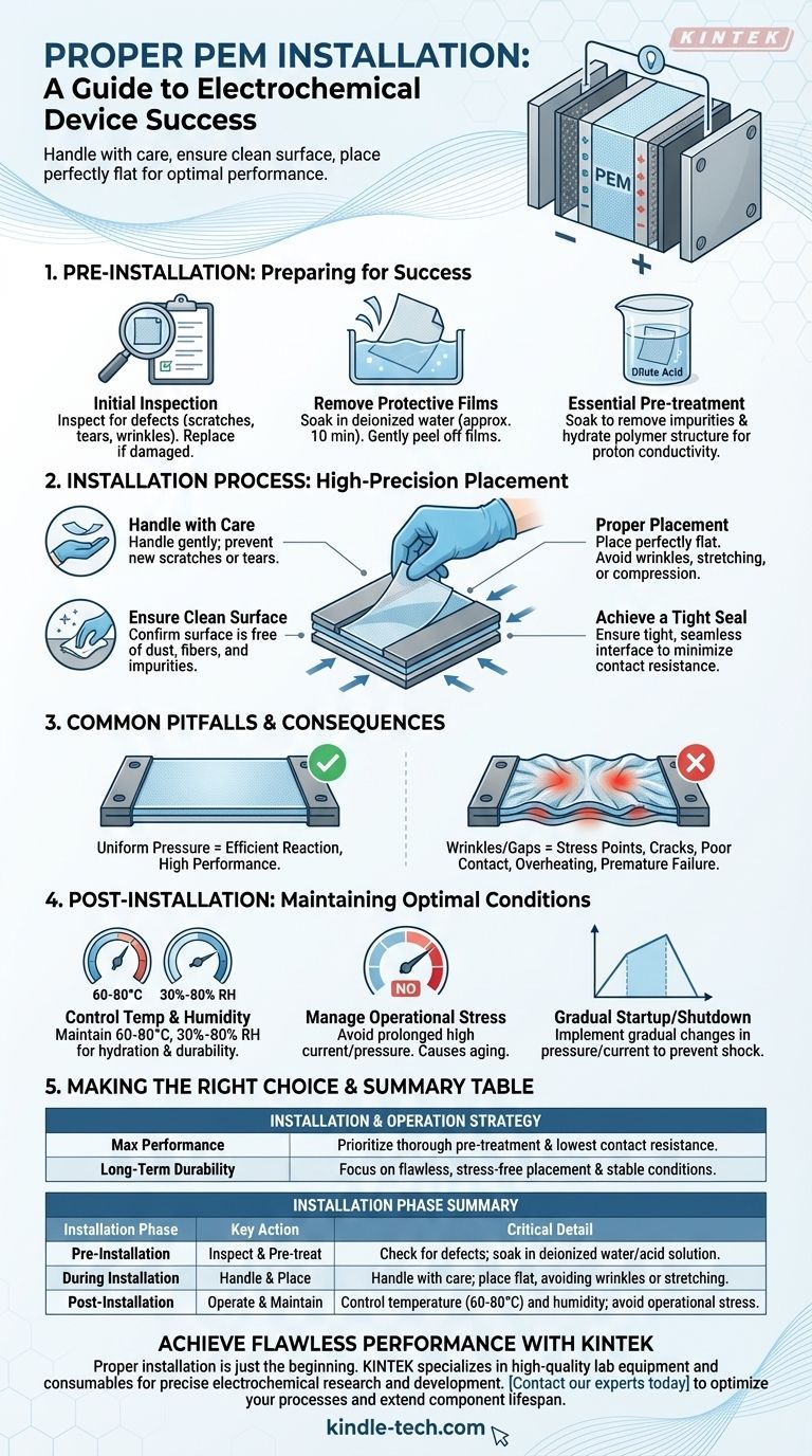 How should a proton exchange membrane be installed? A Guide to Flawless Assembly for Peak Performance Visual Guide