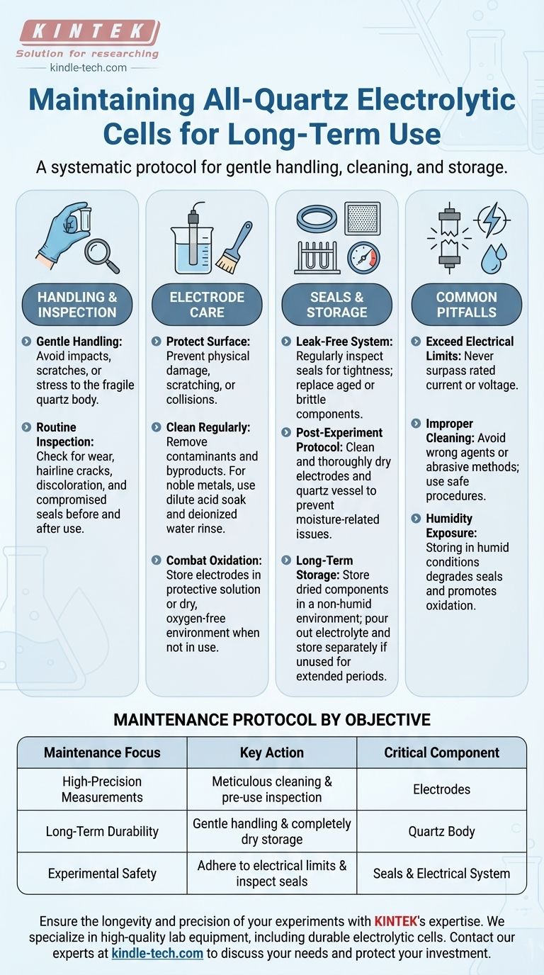 Как следует обслуживать полностью кварцевую электролитическую ячейку и ее компоненты для длительного использования? Руководство по максимизации срока службы оборудования Визуальное руководство