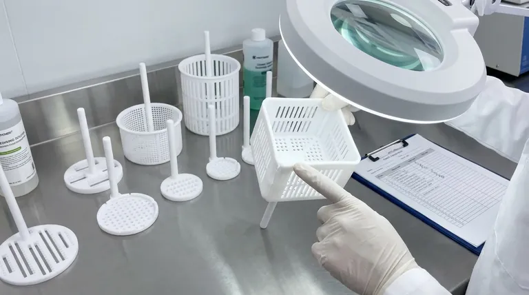 Quelle inspection doit être effectuée sur un panier de nettoyage en PTFE avant utilisation ? Un protocole en 3 étapes pour un nettoyage sûr et efficace