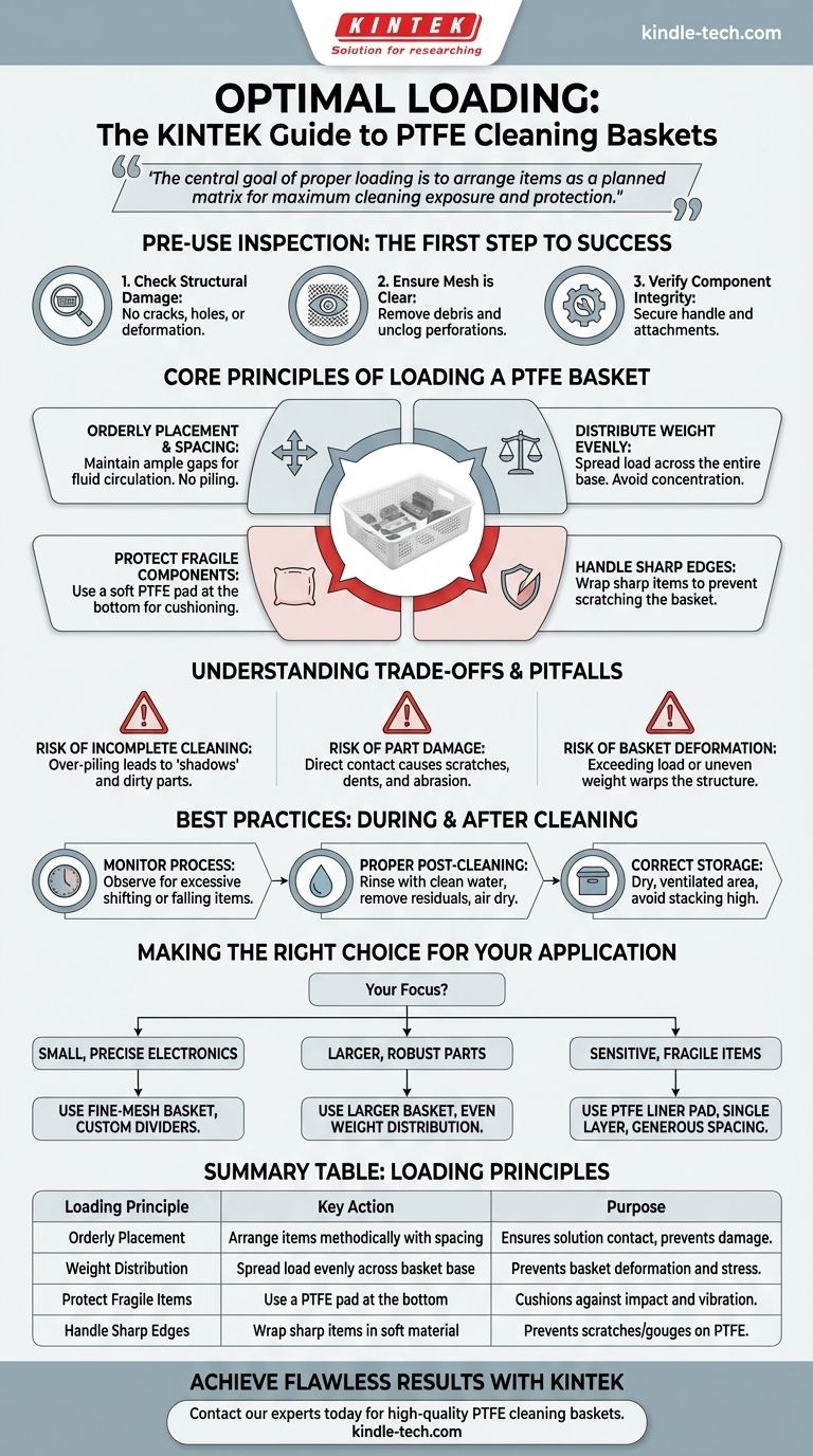 PTFE 세척 바구니에 물품을 올바르게 넣는 방법은 무엇입니까? 완벽하고 반복 가능한 세척 기술을 마스터하세요 시각적 가이드