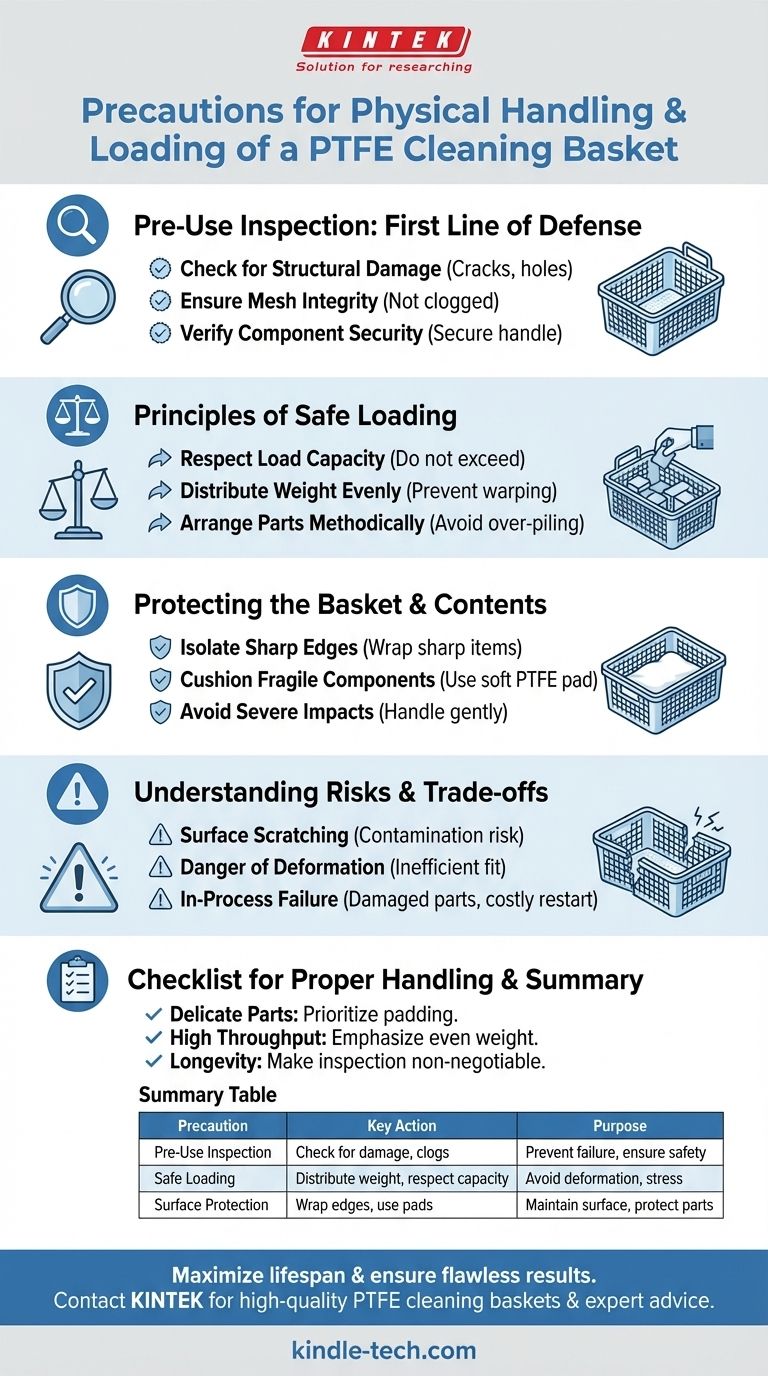 PTFE 세척 바스켓의 물리적 취급 및 적재 시 취해야 할 예방 조치는 무엇입니까? 손상을 방지하고 공정 무결성을 보장합니다. 시각적 가이드