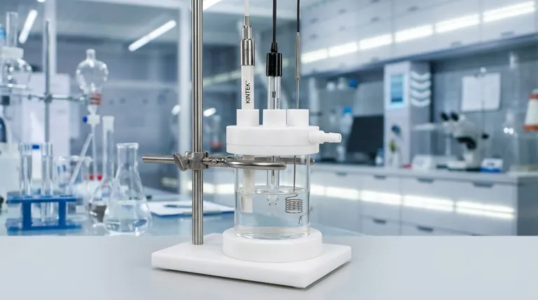 Quais são os materiais usados para os componentes do suporte de eletrodo de PTFE? Um Guia de Resistência Química e Estabilidade