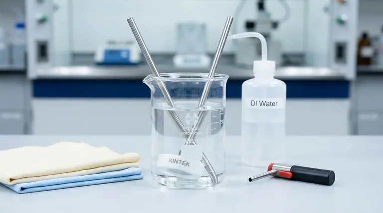 What are the recommended and prohibited cleaning methods for the PTFE electrode stand? Protect Your Lab Equipment