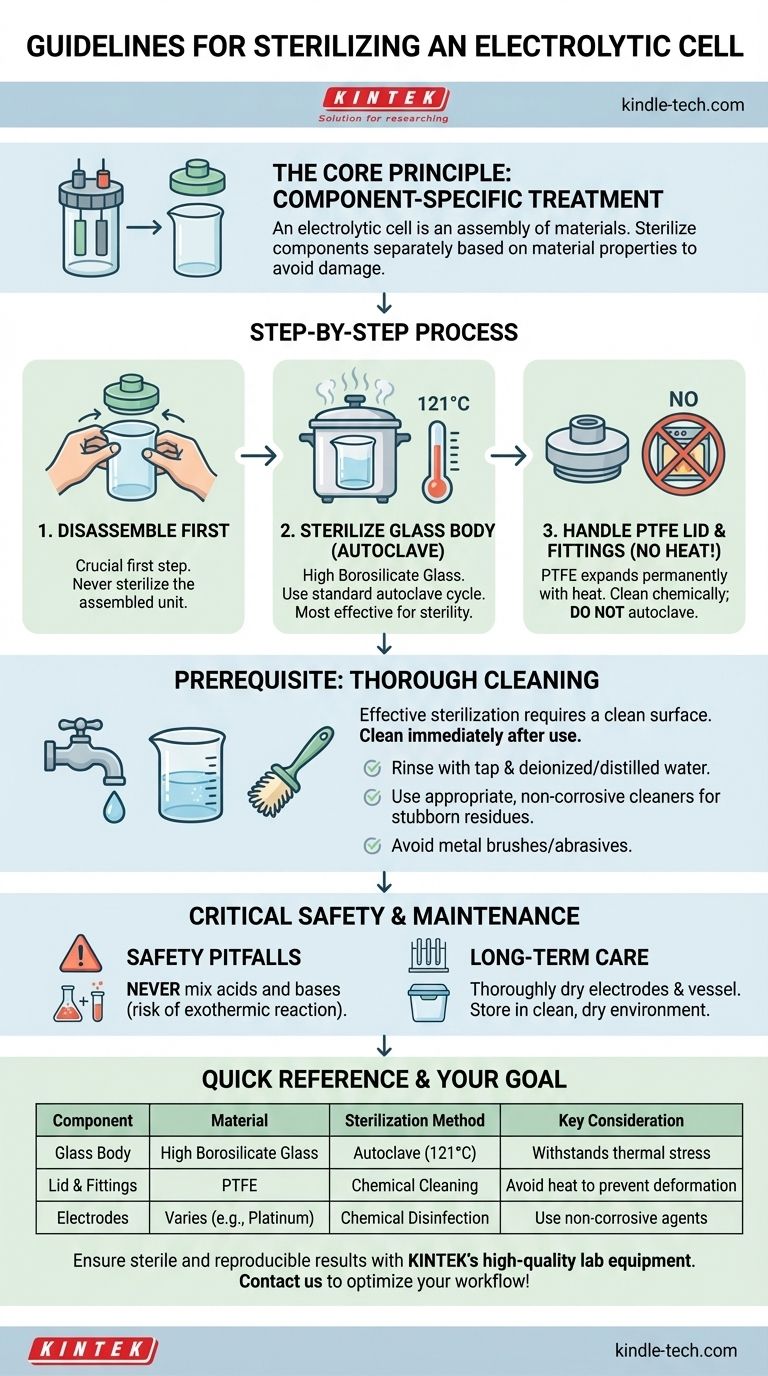 ما هي إرشادات تعقيم الخلية الإلكتروليتية؟ ضمان نتائج معملية معقمة وخالية من التلف دليل مرئي