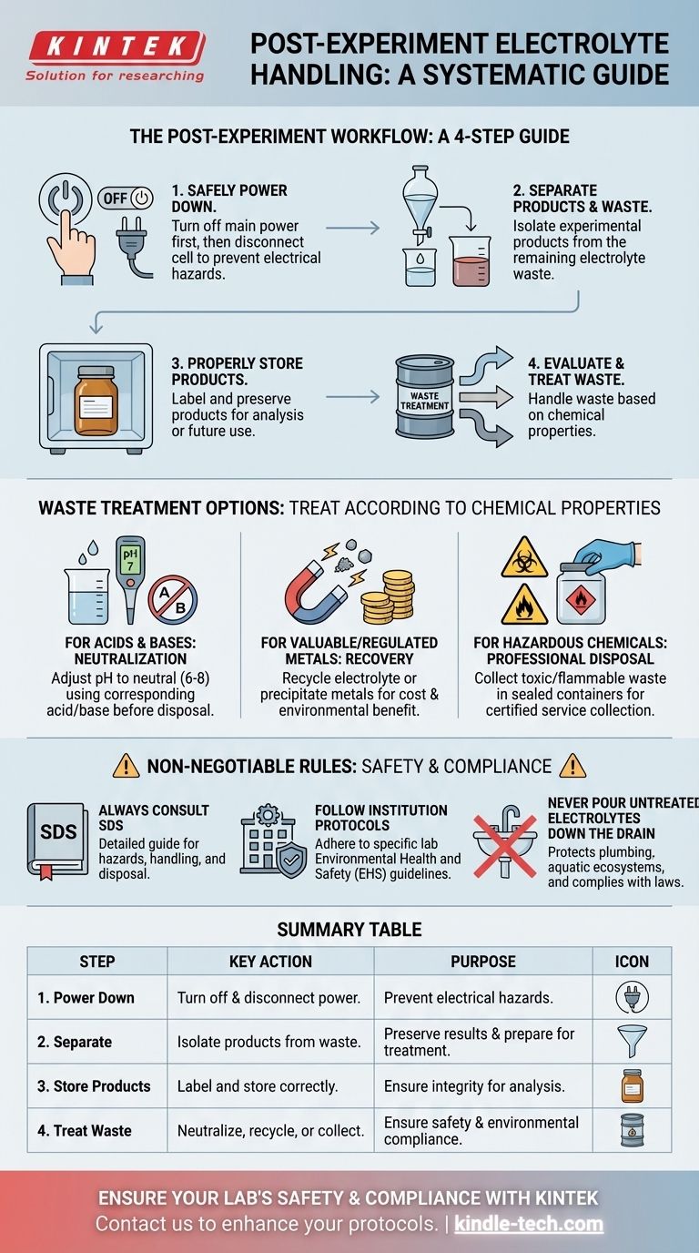 实验结束后，电解液应如何处理？安全合规处置指南 图解指南