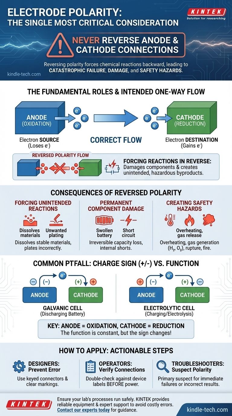 ما هو الاعتبار الحاسم فيما يتعلق بقطبية الأقطاب الكهربائية؟ تجنب فشل النظام الكارثي دليل مرئي