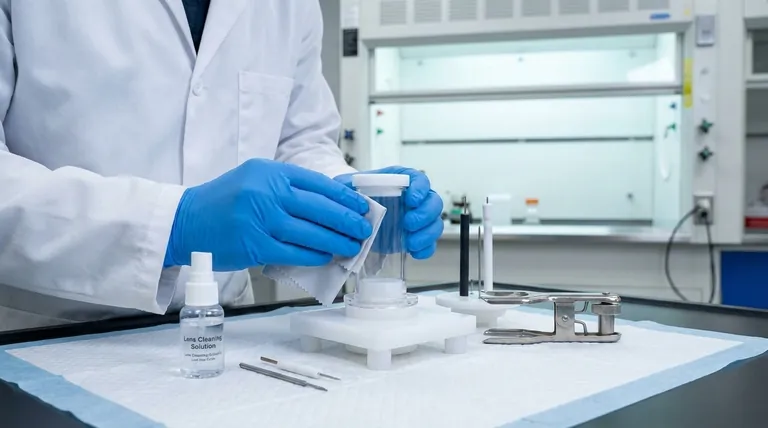 Que precauções devem ser tomadas para proteger a janela de quartzo da célula eletrolítica? Garanta Dados Espectroeletroquímicos Precisos