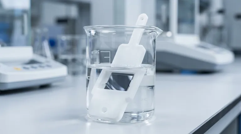 مما صنعت حاملات العينات؟ مصممة من مادة PTFE و PEEK للنقاء