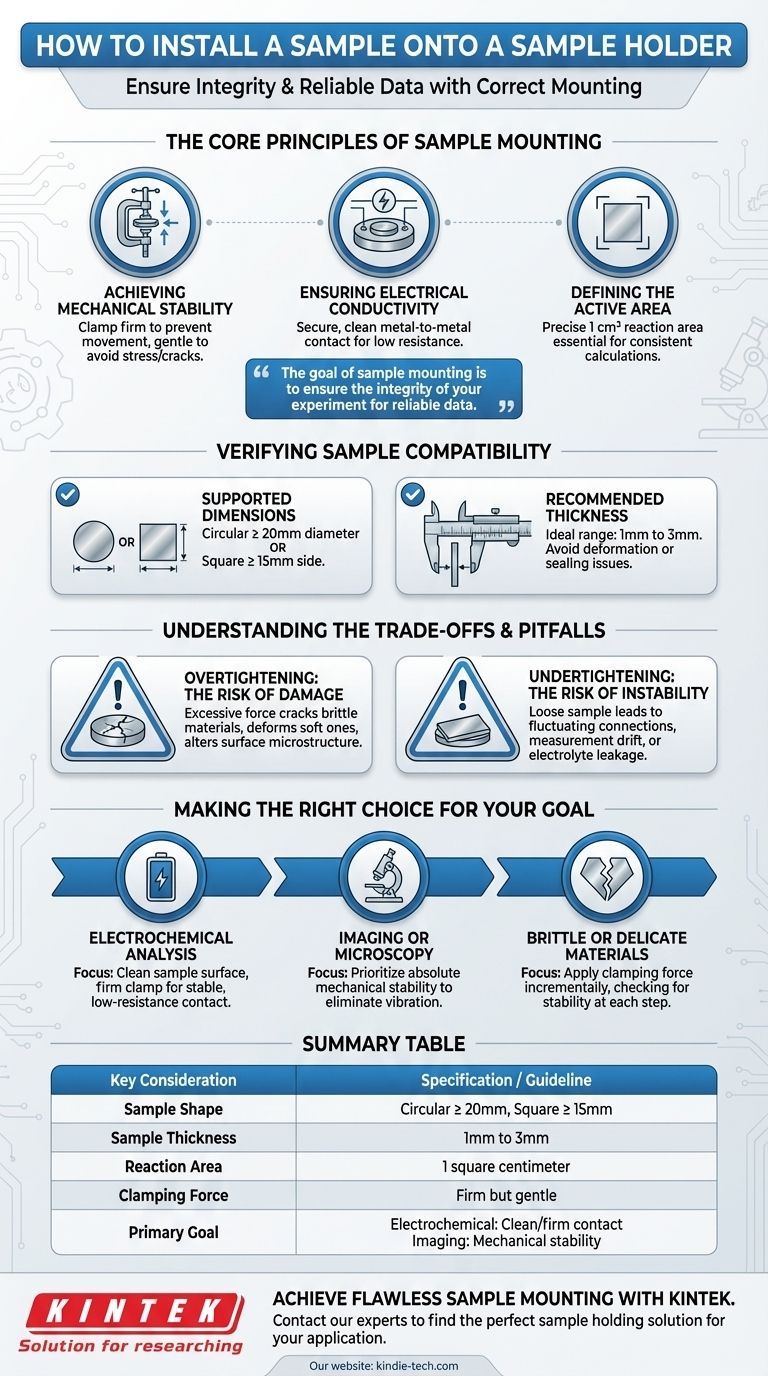 كيف يجب تثبيت العينة على حامل العينة؟ ضمان الاستقرار الميكانيكي والسلامة الكهربائية دليل مرئي
