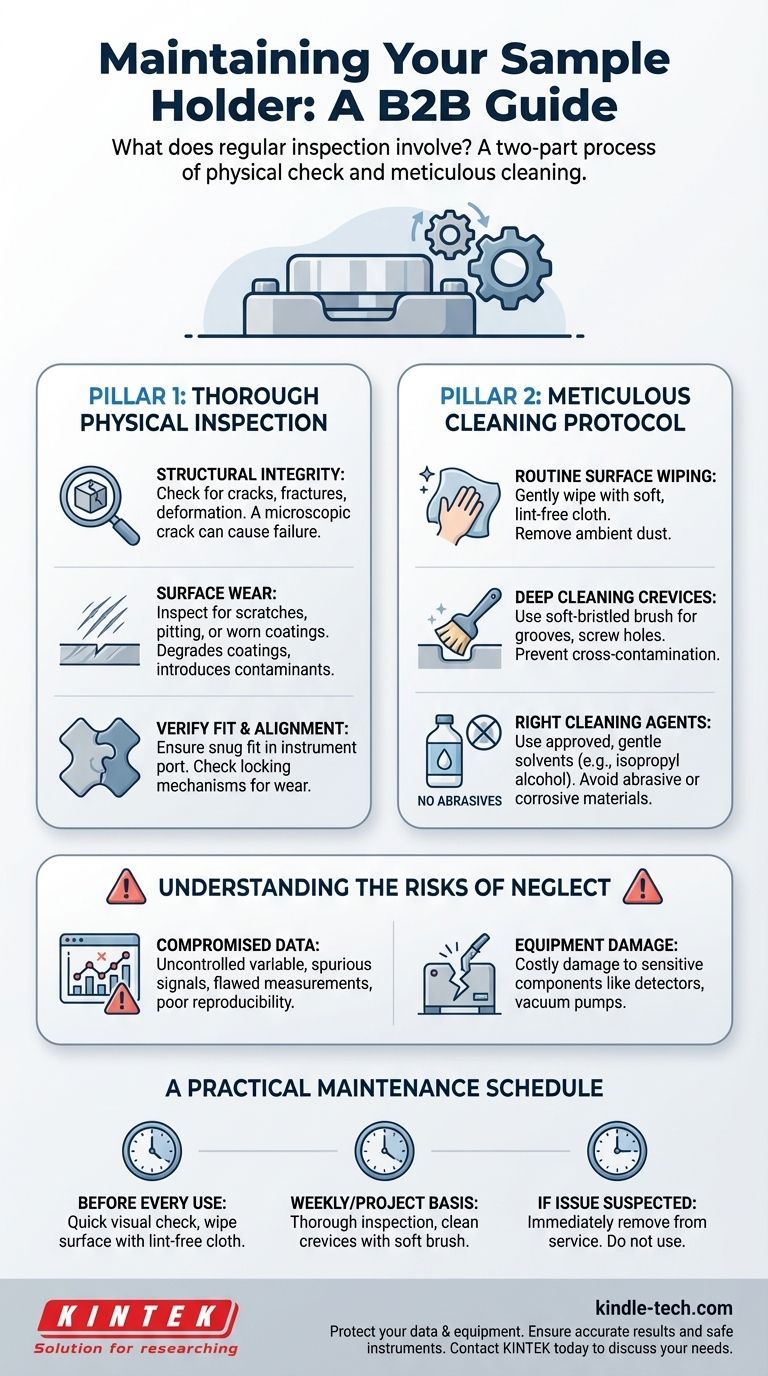 샘플 홀더의 정기 검사는 유지보수를 위해 무엇을 포함합니까? 데이터 및 장비 보호 가이드 시각적 가이드