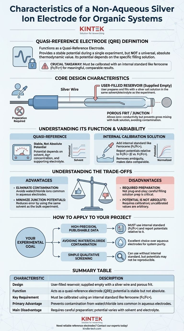 Quelles sont les caractéristiques d'une électrode à ions argent non aqueuse ? Un guide pour des potentiels stables dans les solvants organiques Guide Visuel