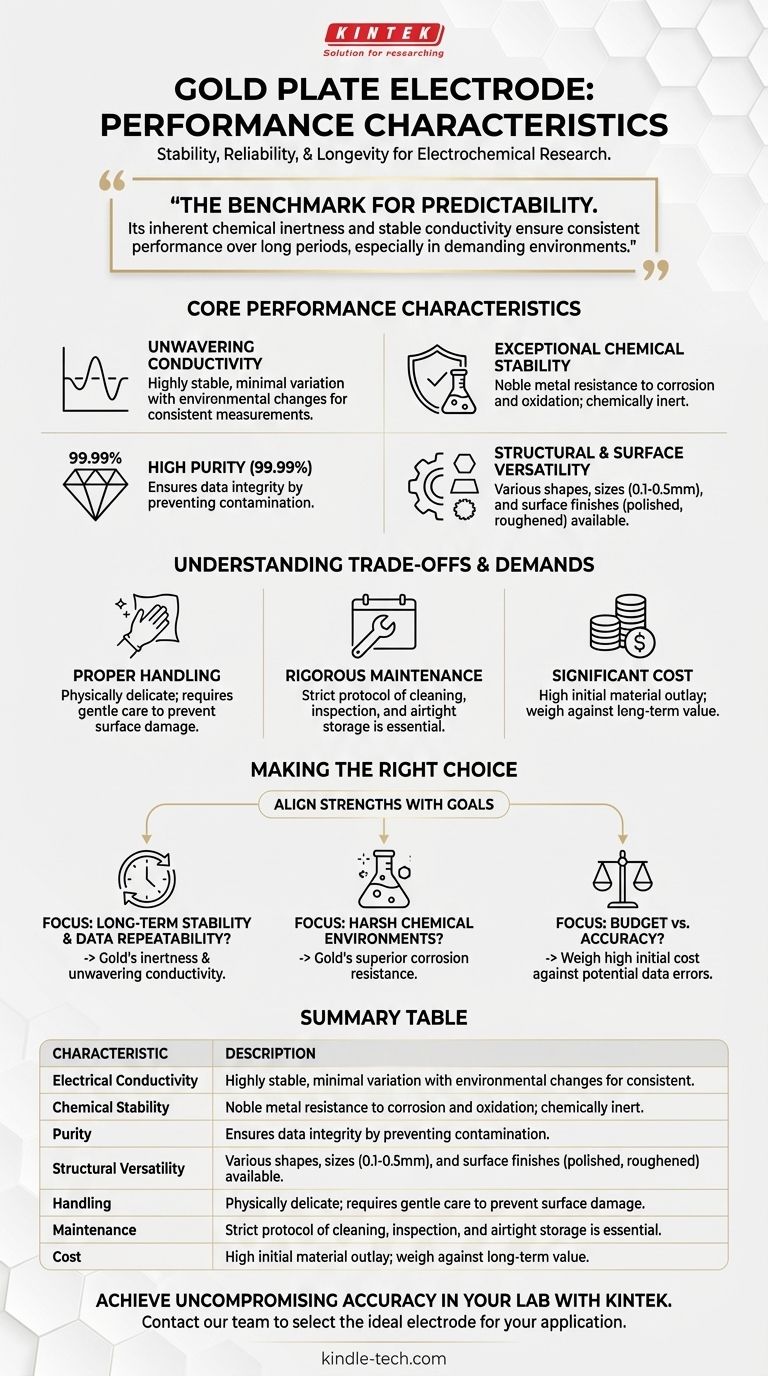 金メッキ電極の性能特性は何ですか？信頼性の高いデータのための比類のない安定性 ビジュアルガイド