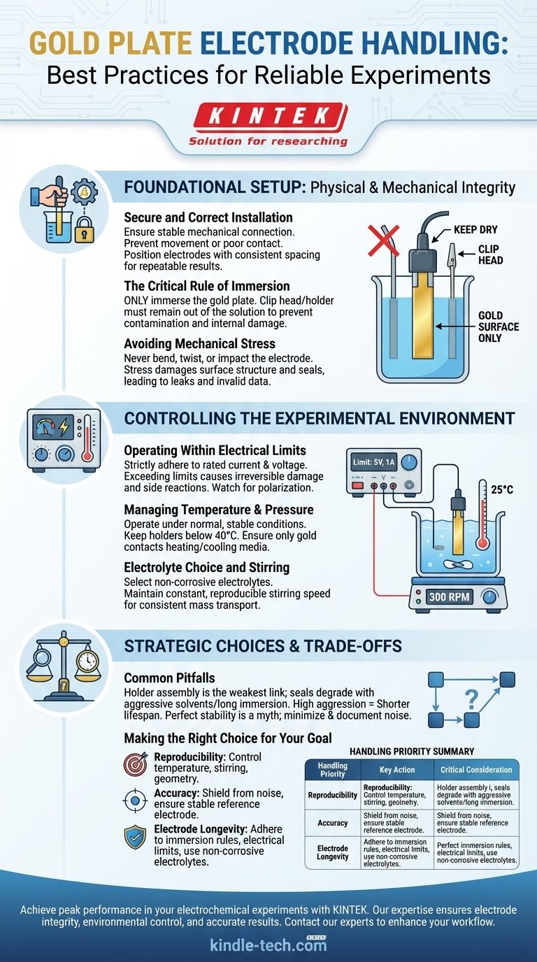 실험 중 금판 전극을 어떻게 취급해야 합니까? 정확하고 재현 가능한 결과를 보장하십시오 시각적 가이드