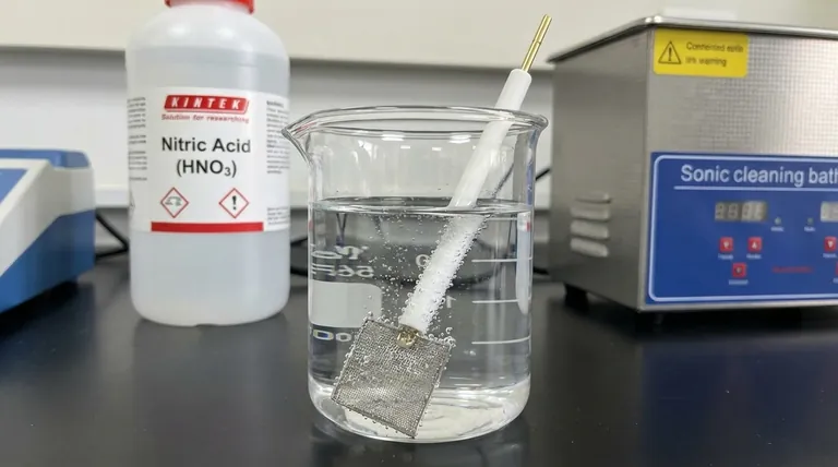 백색 또는 갈색 물질이 백금 메쉬 전극 표면에 나타나는 문제를 어떻게 해결할 수 있습니까? 최고 성능 복원