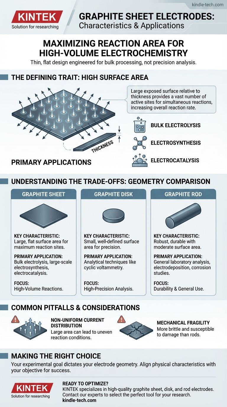 ¿Cuáles son las características y aplicaciones de un electrodo de lámina de grafito? Maximizar el área de reacción para la electrólisis en masa Guía Visual
