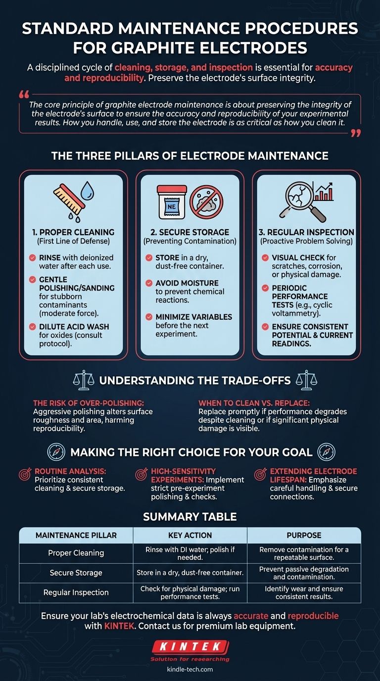 흑연 전극의 표준 유지보수 절차는 무엇입니까? 신뢰할 수 있는 전기화학 데이터 가이드 시각적 가이드