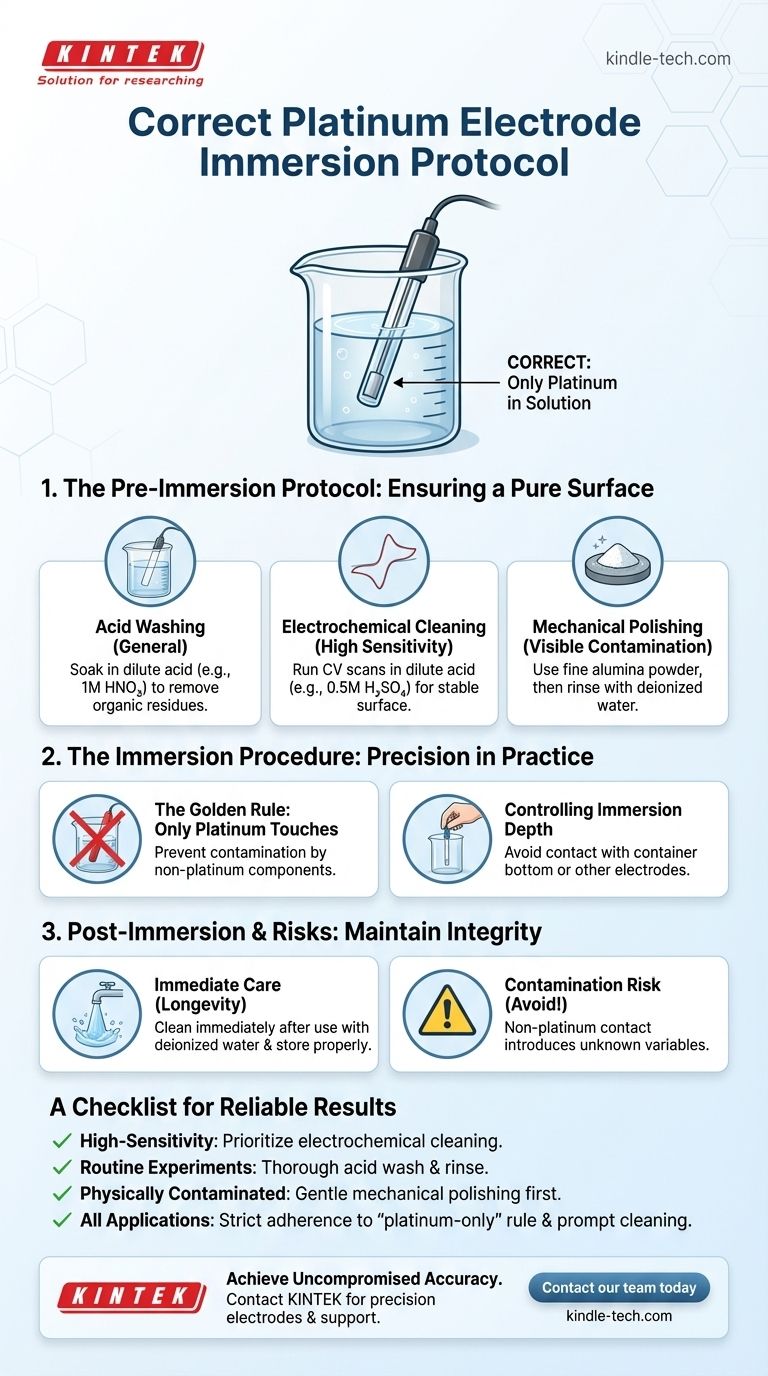 백금 와이어/로드 전극을 전해질에 담그는 올바른 방법은 무엇입니까? 정확한 결과를 보장하기 위한 3단계 가이드 시각적 가이드