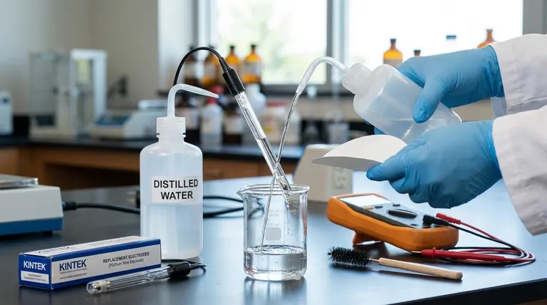 Quel entretien régulier est requis pour une électrode en fil/tige de platine ? Un guide pour la longévité et la précision