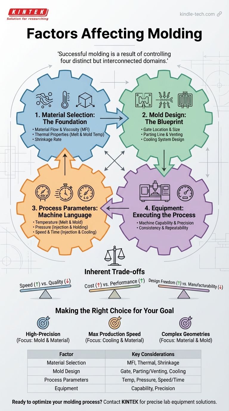 ¿Cuáles son los factores que afectan el moldeo? Domina las 4 claves para obtener piezas plásticas perfectas Guía Visual