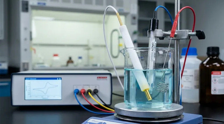 Quel est le principe de fonctionnement d'une électrode à disque d'or dans un système électrochimique ? Atteignez la précision avec une interface stable