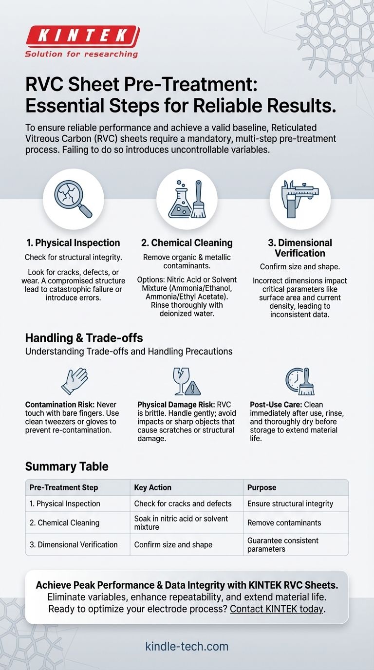 RVC 시트를 사용하기 전에 필요한 전처리 단계는 무엇입니까? 안정적인 성능과 데이터 무결성 보장 시각적 가이드