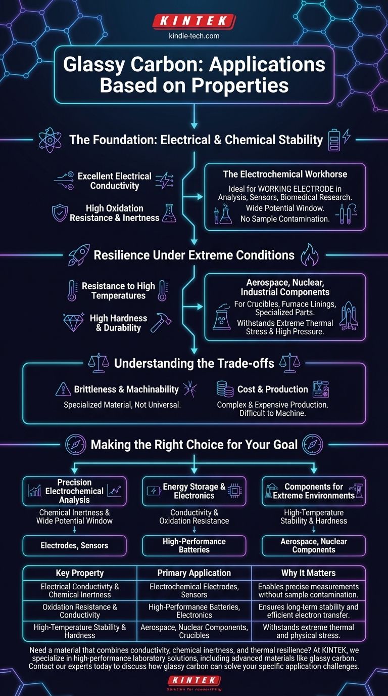 Каковы основные области применения стеклоуглерода? Используйте его уникальные свойства для требовательных применений Визуальное руководство