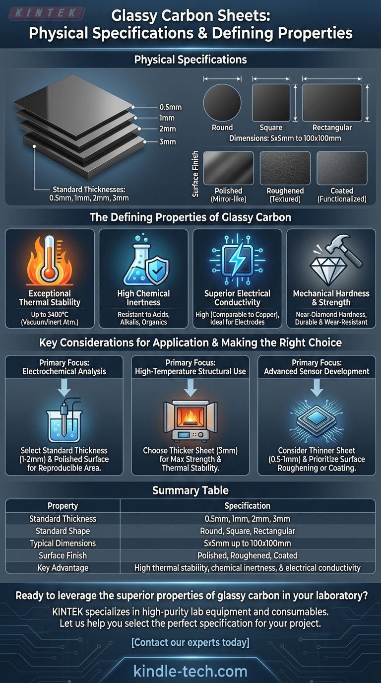 유리질 탄소 시트의 일반적인 물리적 사양은 무엇입니까? 실험실 성능을 한 단계 높여보세요 시각적 가이드