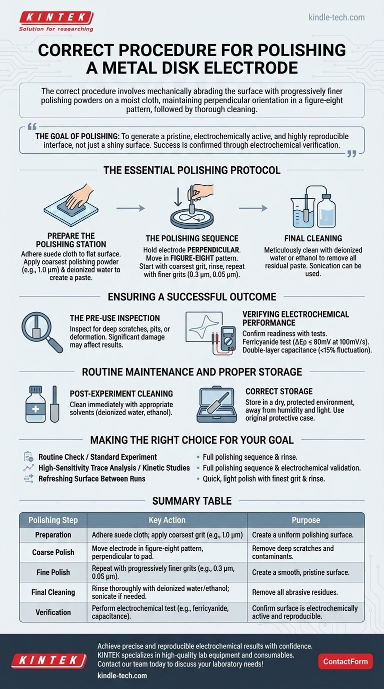 Wie ist der korrekte Ablauf zum Polieren einer Metallscheibenelektrode? Eine Schritt-für-Schritt-Anleitung für zuverlässige Ergebnisse Visuelle Anleitung