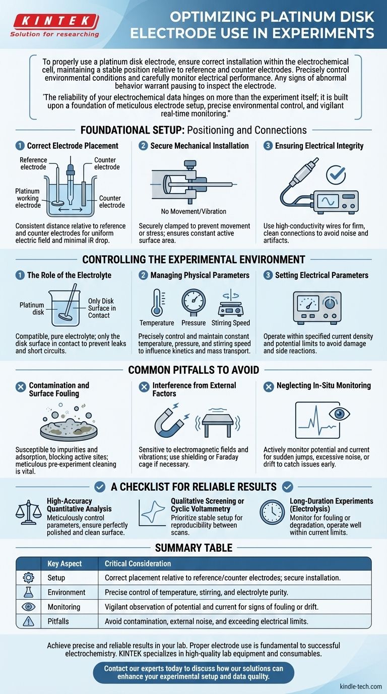 ¿Cómo se debe usar un electrodo de disco de platino durante un experimento? Una guía para mediciones electroquímicas precisas Guía Visual