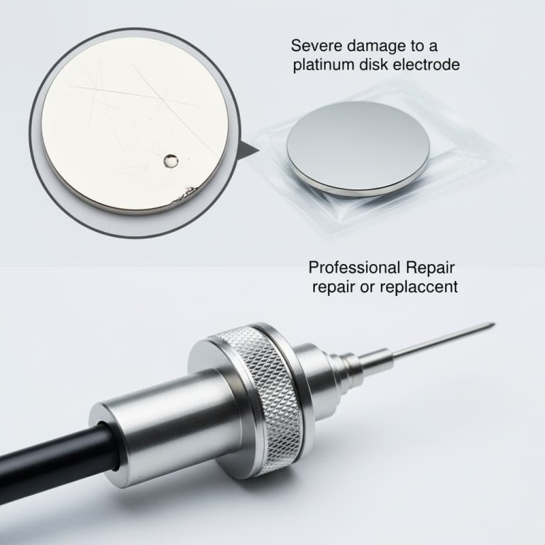 O que deve ser feito se um eletrodo de disco de platina estiver gravemente danificado? Reparar ou Substituir para Obter Dados Confiáveis